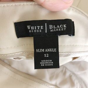 White House Black Market Pants - 🇺🇸WHBM Beige Slim Ankle Career Pants White House Black Market Pants - 🇺🇸WHBM Beige Slim Ankle Career Pants